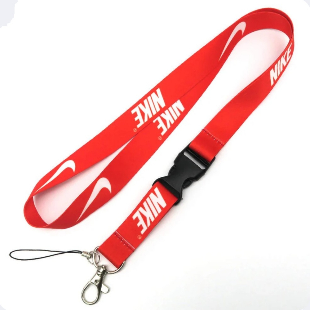 Red Nike Breakaway Lanyard 🔴 One Size Quick Release Key Chain ID Holder